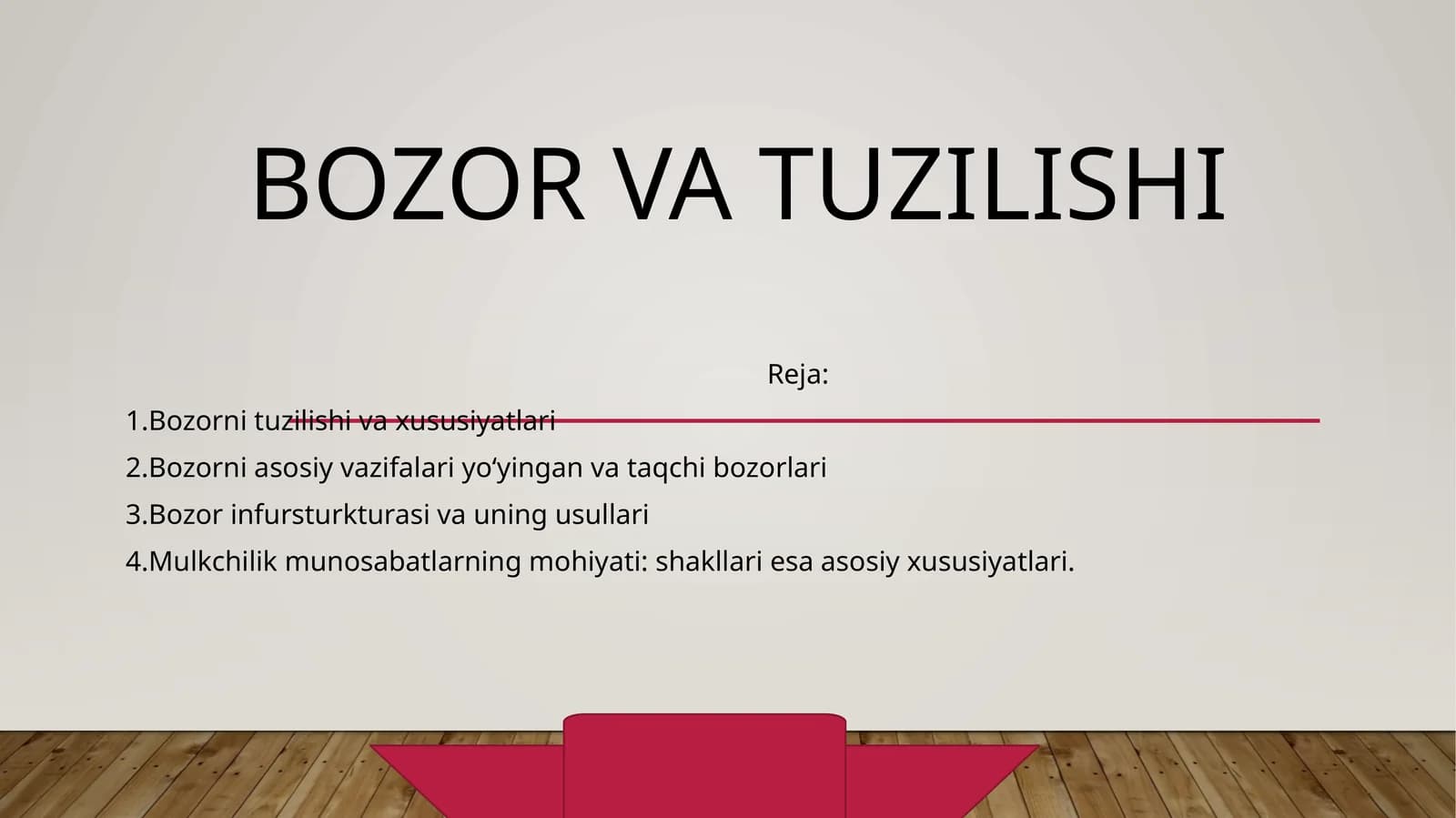 Bozor va tuzilishi