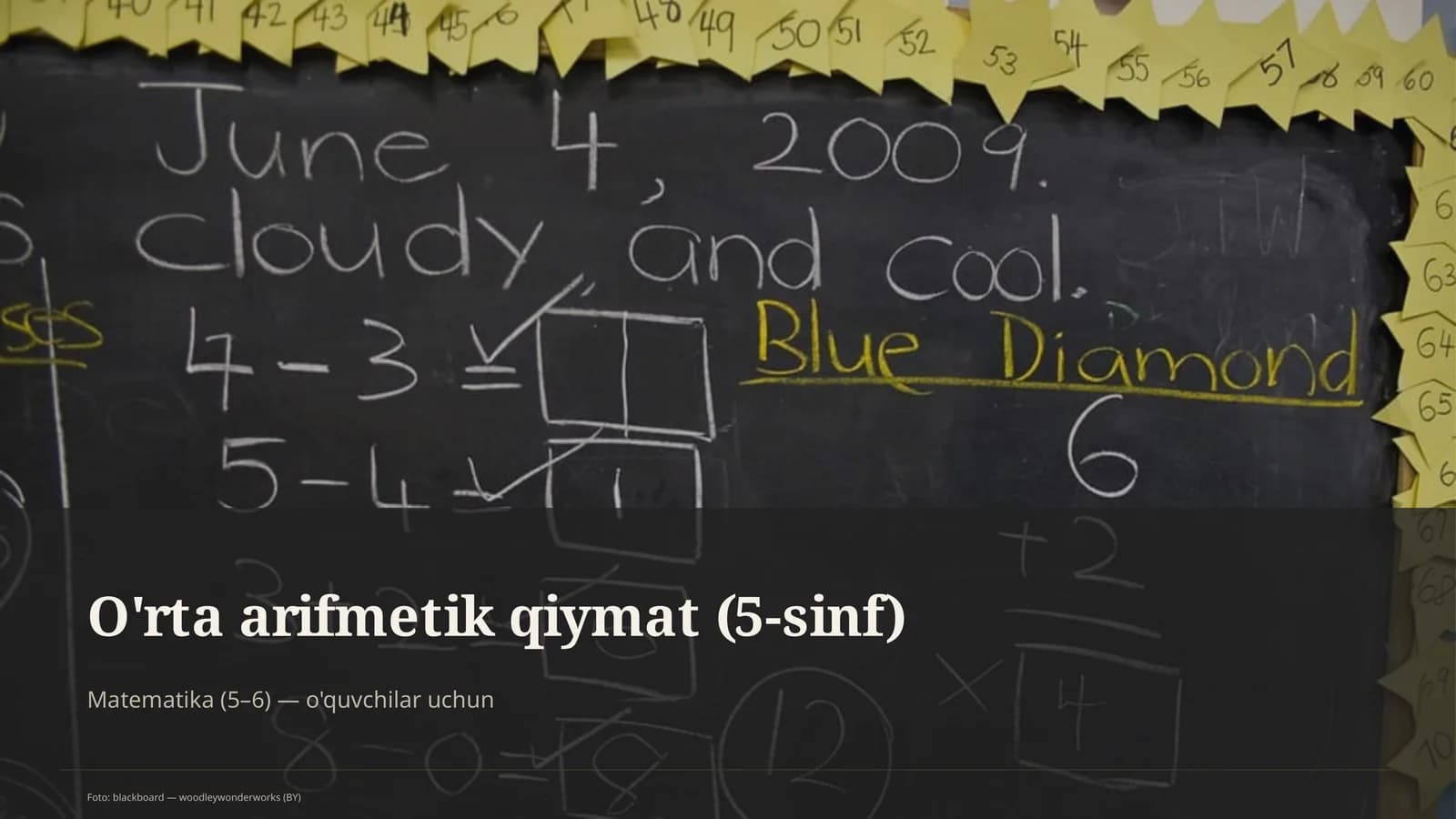 O'rta arifmetik qiymat (5-sinf)
