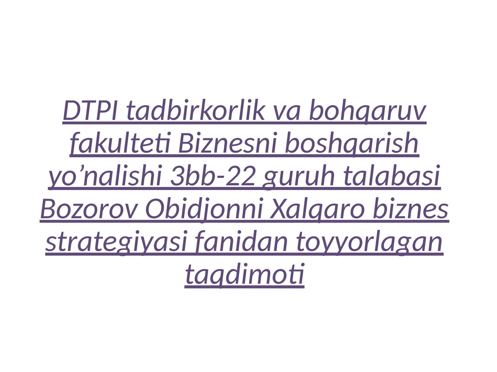 Xorijiy Vato'g'ridan To'g'ri Investitsiyalar