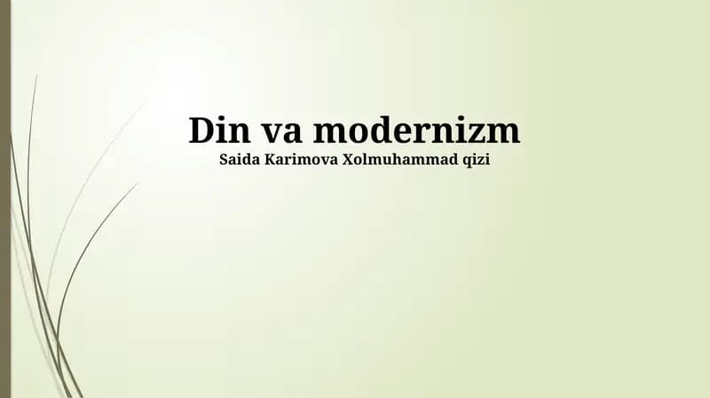 Din va modernizm
