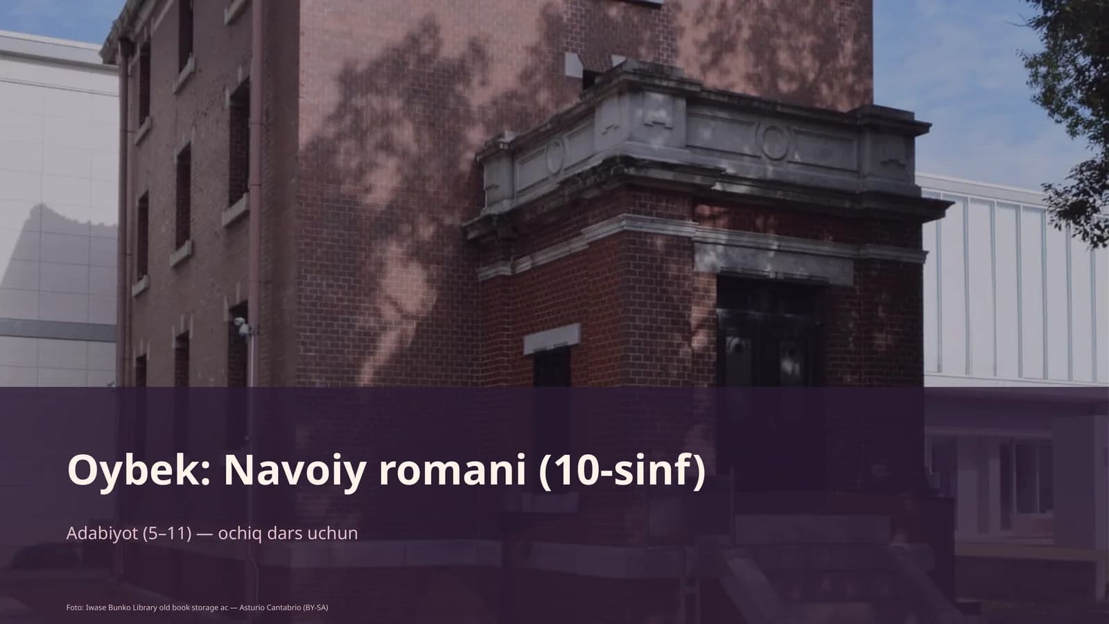 Oybek: Navoiy romani (10-sinf)