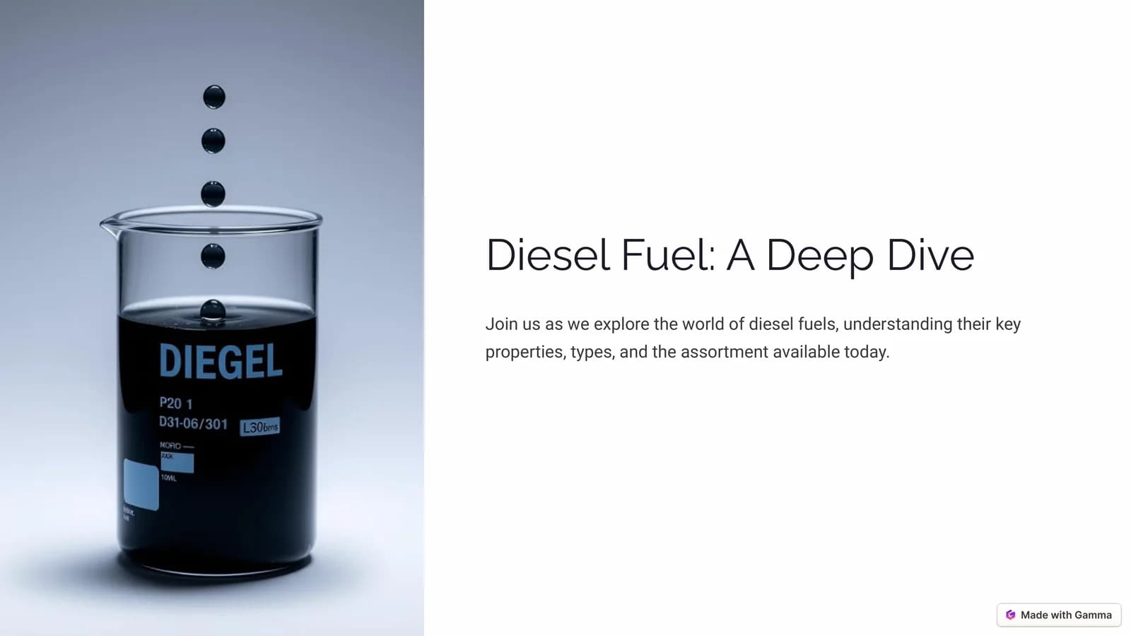 Diesel Fuel A Deep Dive