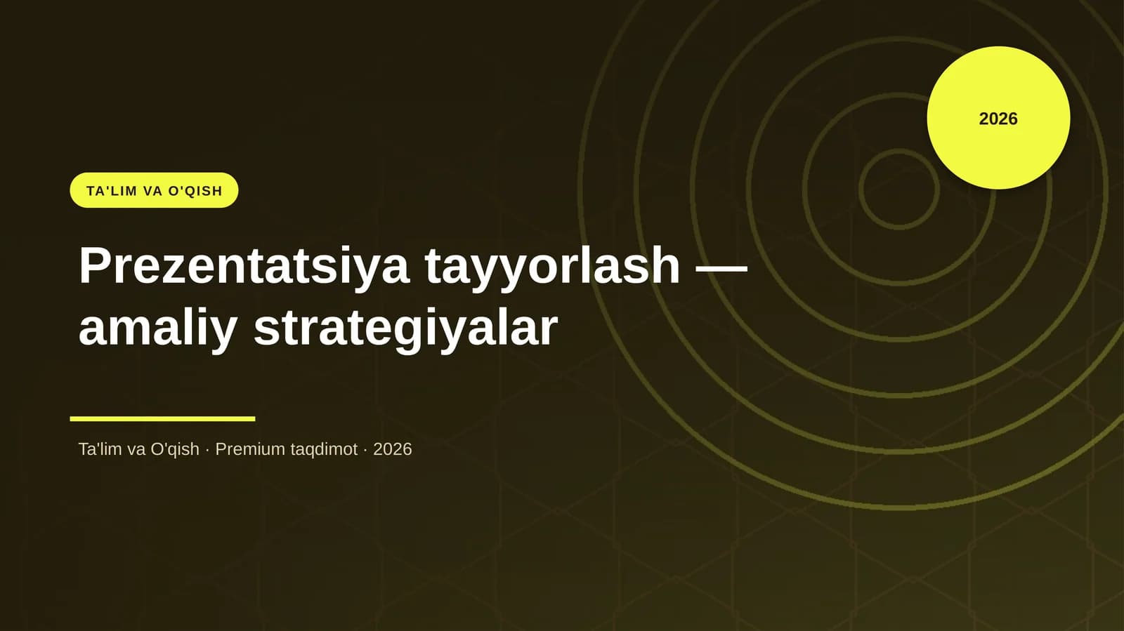 Prezentatsiya tayyorlash — amaliy strategiyalar