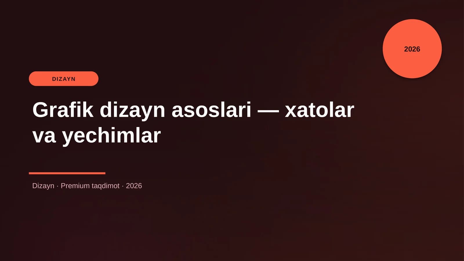 Grafik dizayn asoslari — xatolar va yechimlar