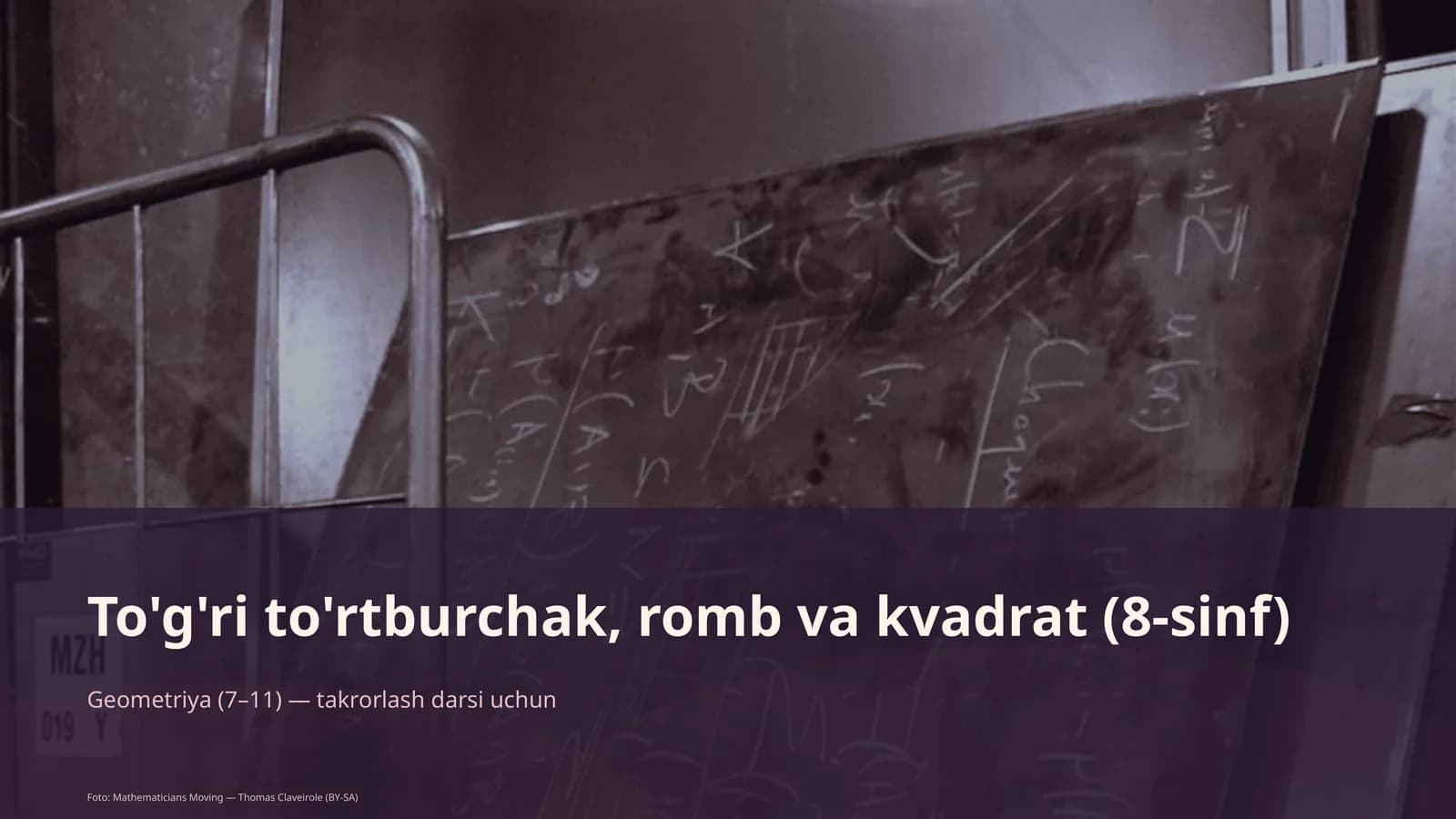 To'g'ri to'rtburchak, romb va kvadrat (8-sinf)