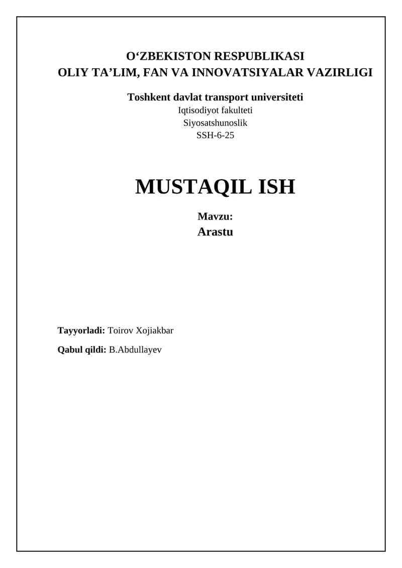 Arastu
