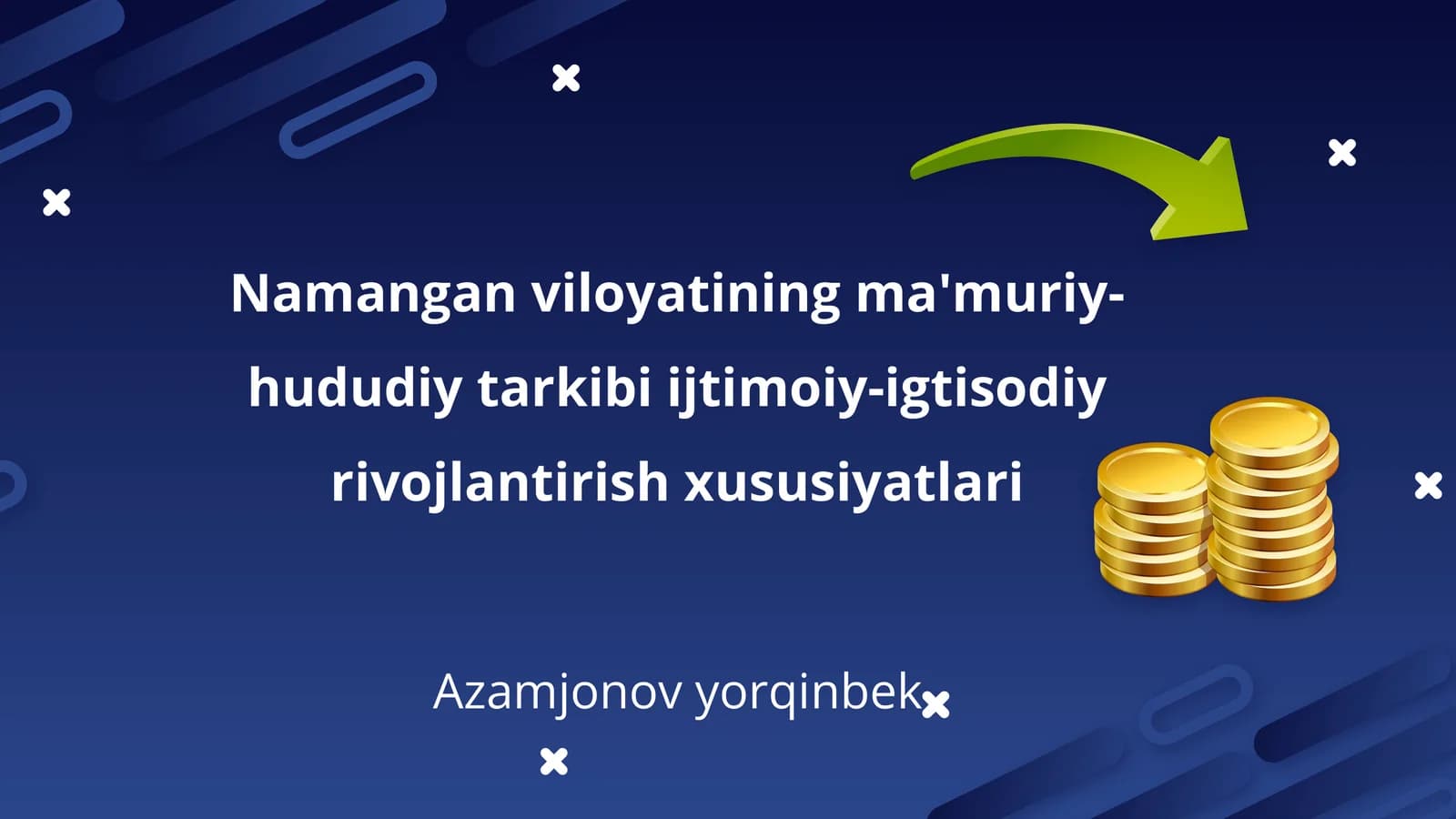 Namangan viloyatining ma'muriy-hududiy tarkibi ijtimoiy-igtisodiy rivojlantirish xususiyatlari