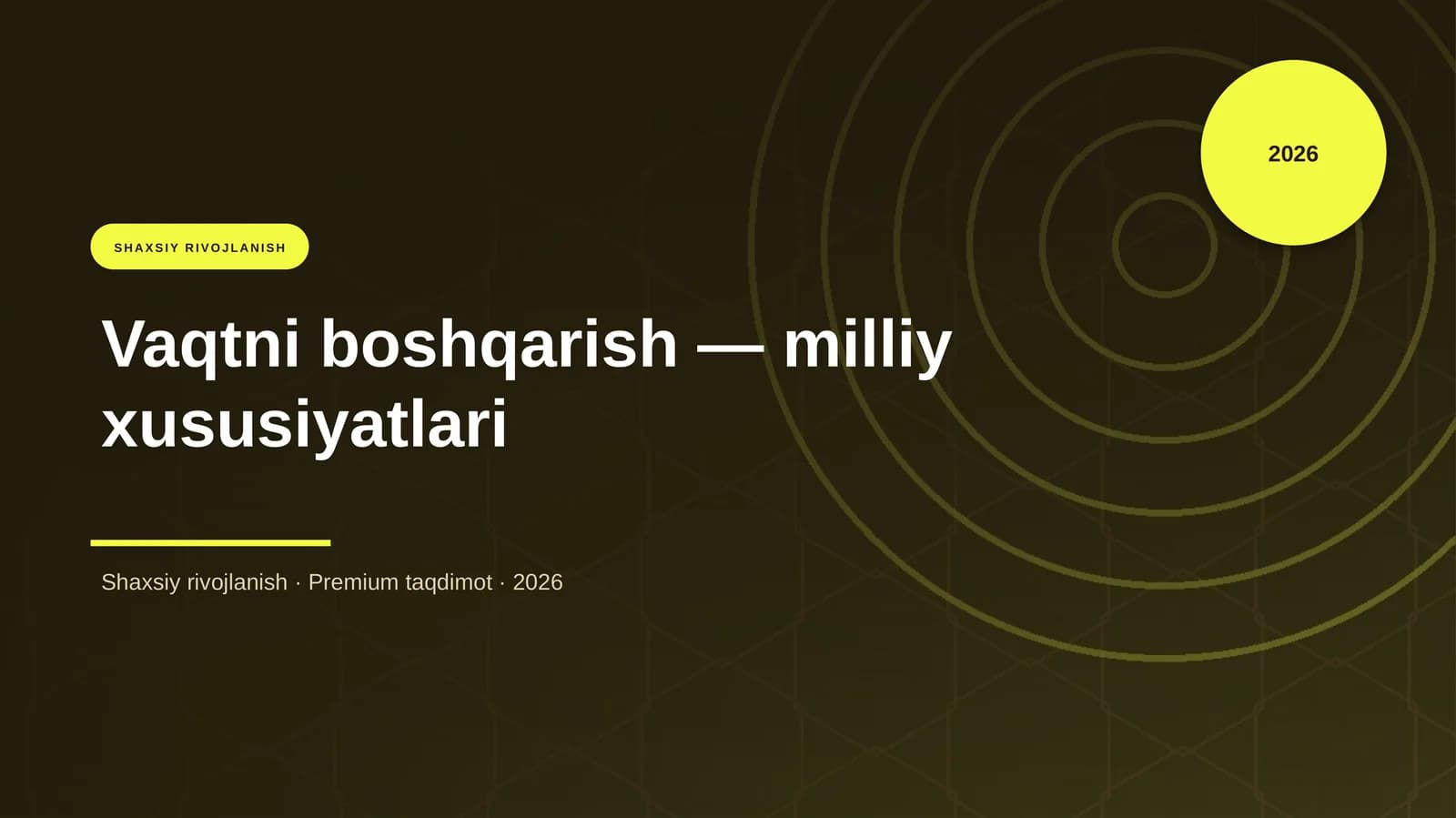 Vaqtni boshqarish — milliy xususiyatlari