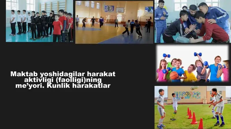 Maktabyoshidagi bolalar harakat faoliyatining yo'llari