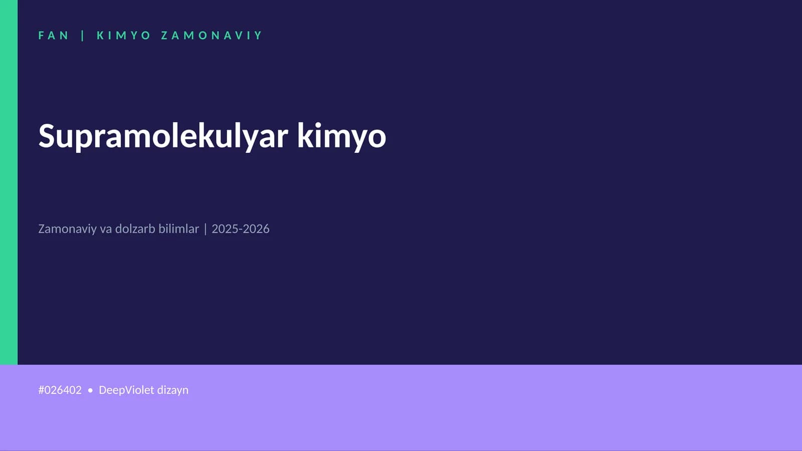Supramolekulyar kimyo