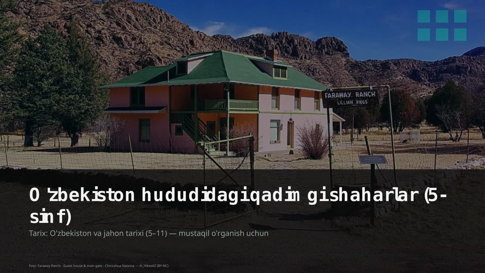 O'zbekiston hududidagi qadimgi shaharlar (5-sinf)