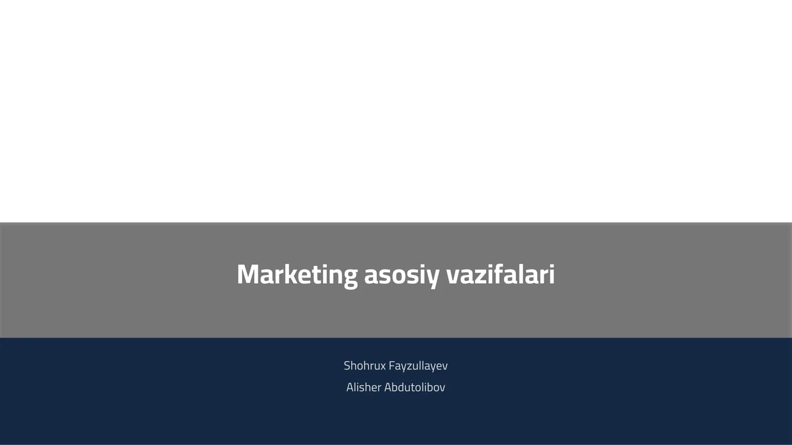 Marketing asosiy vazifalari