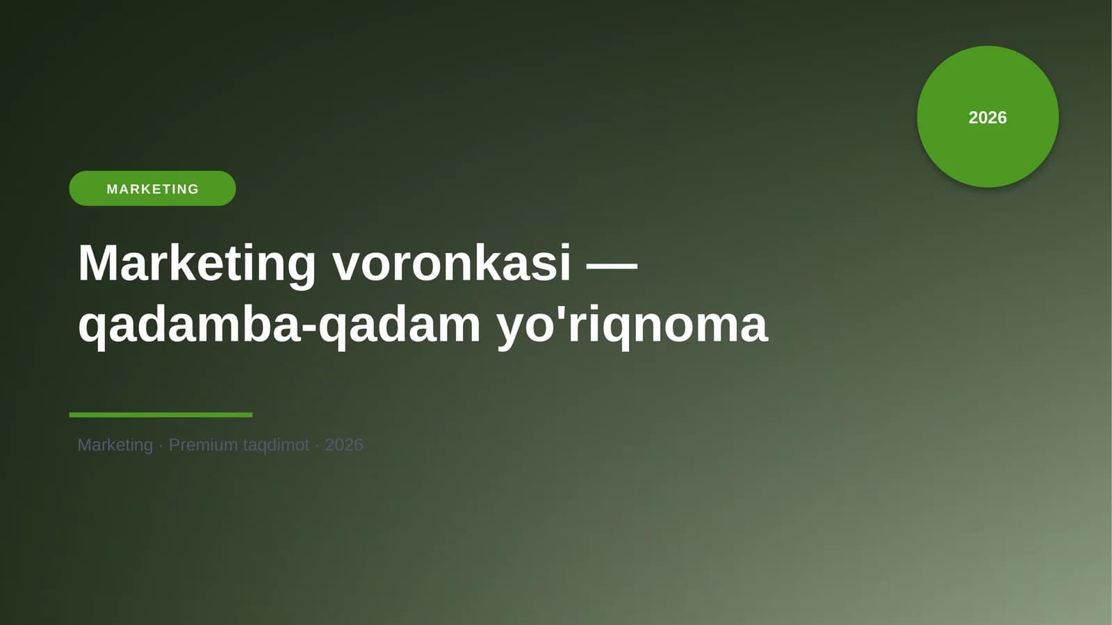 Marketing voronkasi — qadamba-qadam yo'riqnoma