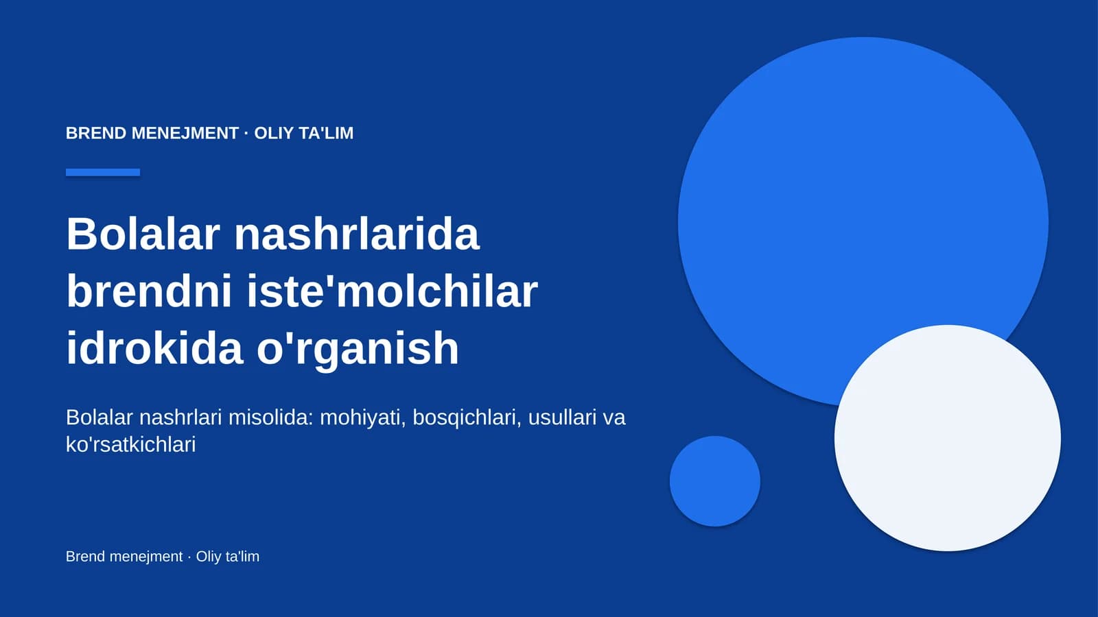 bolalar nashrlarida brendni iste'molchilar idrokida o'rganish 6901