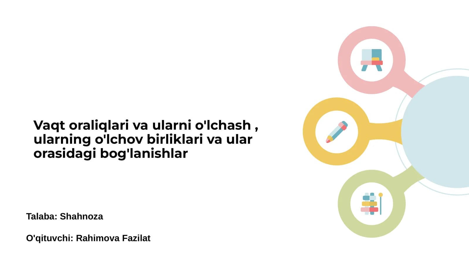 Vaqt oraliqlari va ularni o'lchash