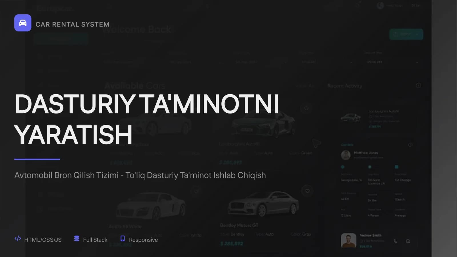 AVTOMOBIL BRON QILISH TIZIMI