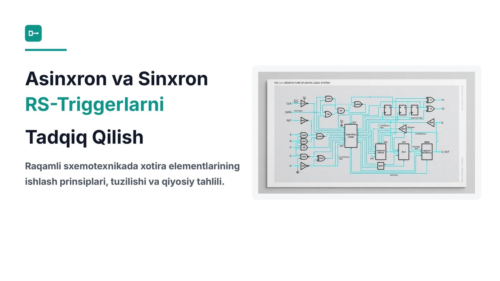 Asinxron va Sinxron RS-Triggerlarni Tadqiq Qilish