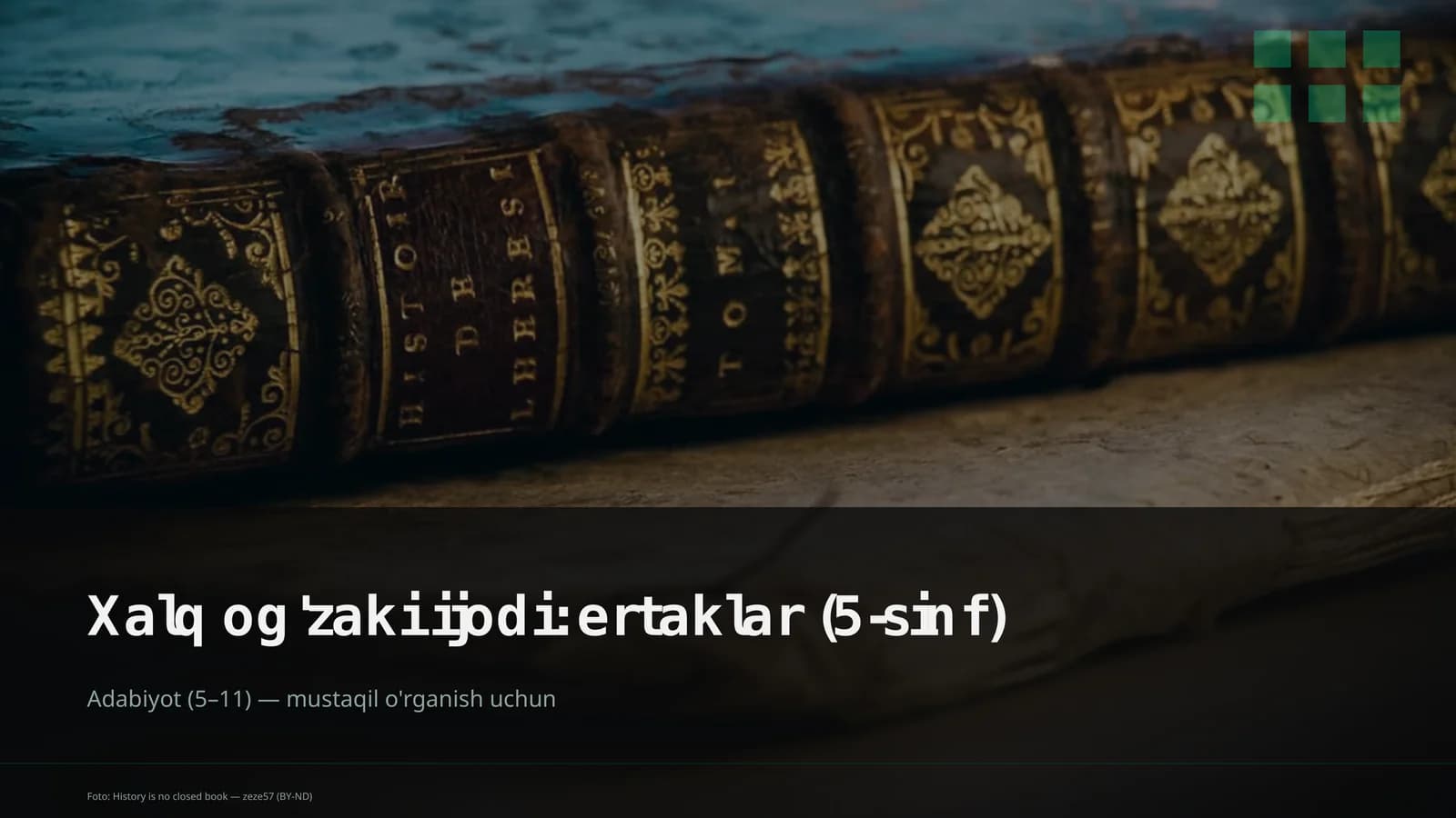 Xalq og'zaki ijodi: ertaklar (5-sinf)