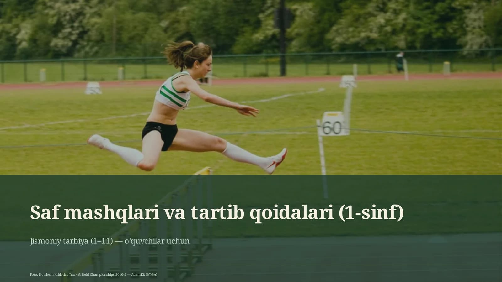 Saf mashqlari va tartib qoidalari (1-sinf)