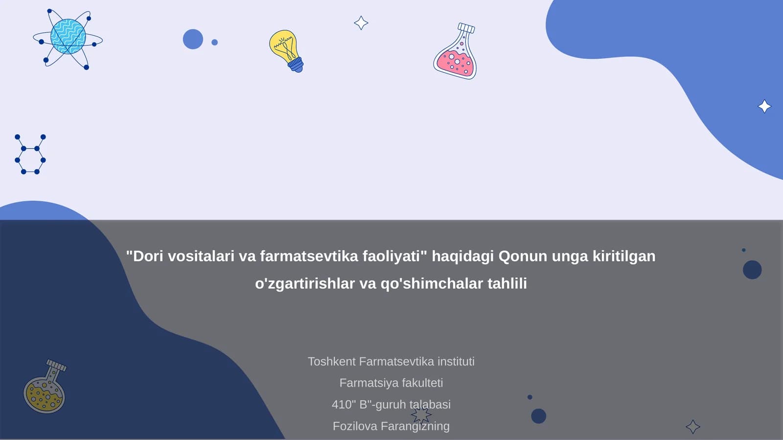 Dori vositalari va farmatsevtika faoliyati haqida qonun tahlili