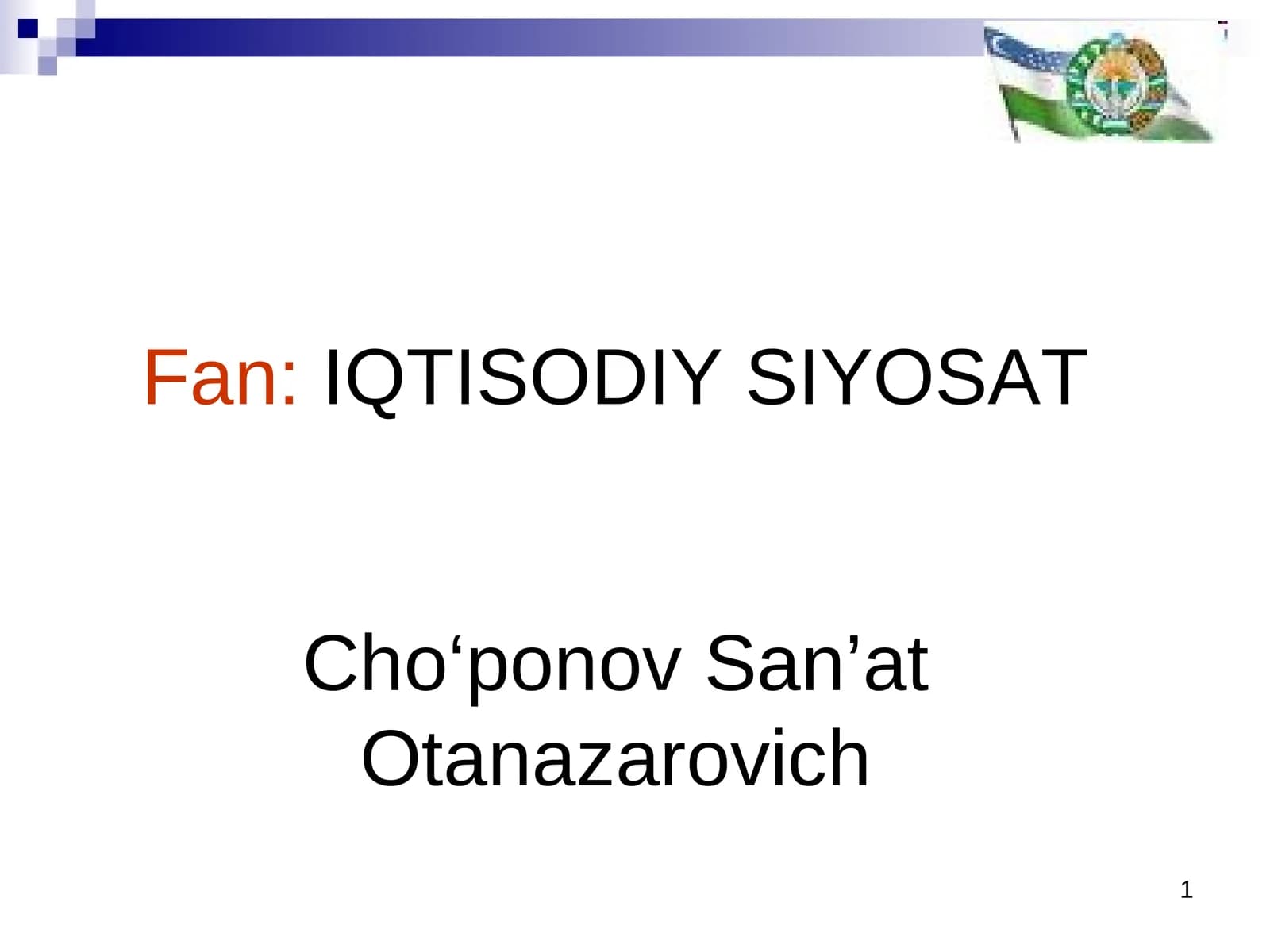 Iqtisodiy siyosat