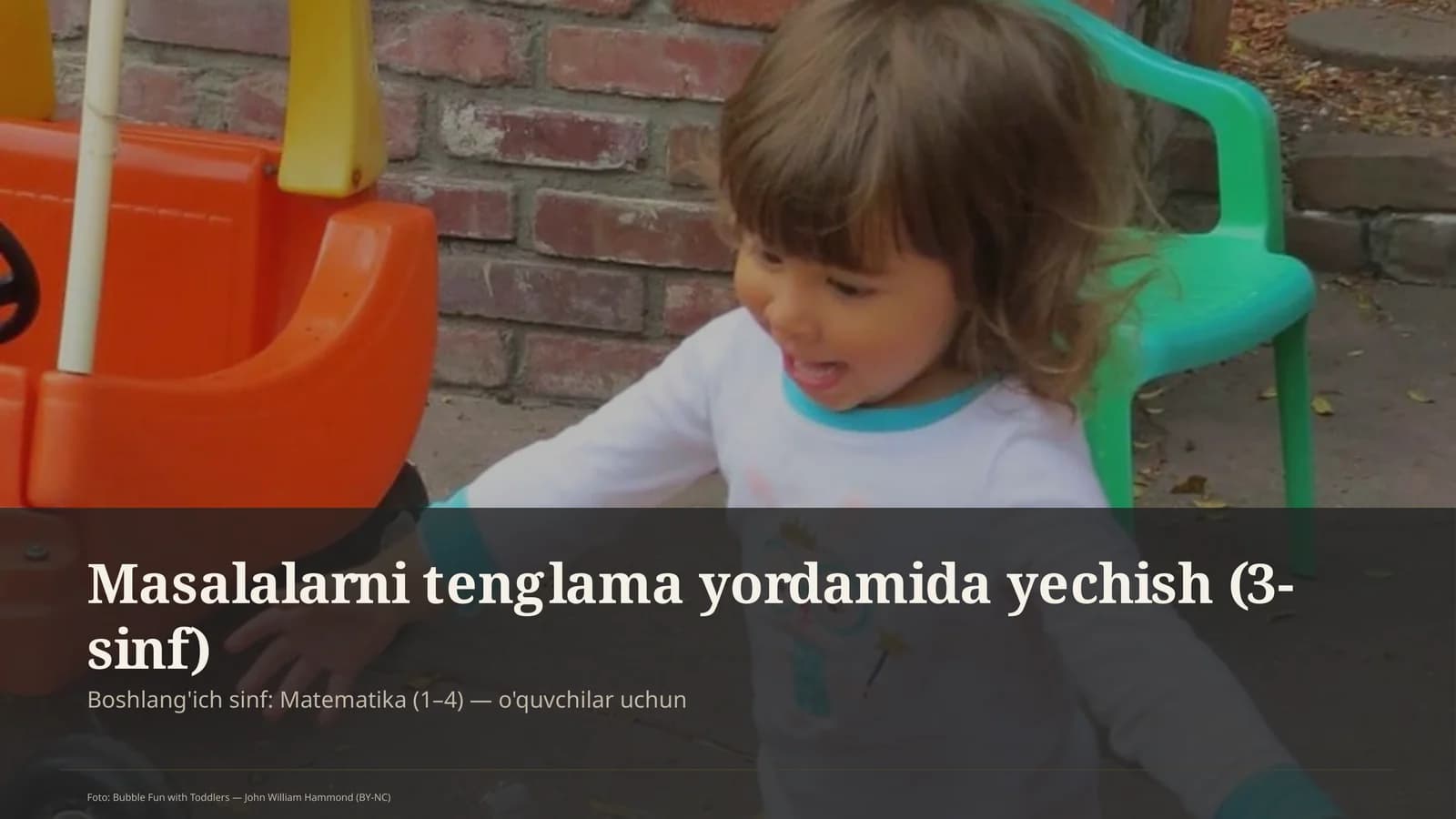 Masalalarni tenglama yordamida yechish (3-sinf)