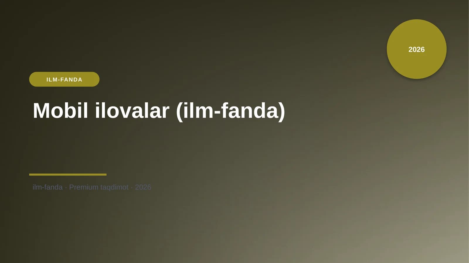 Mobil ilovalar (ilm-fanda)