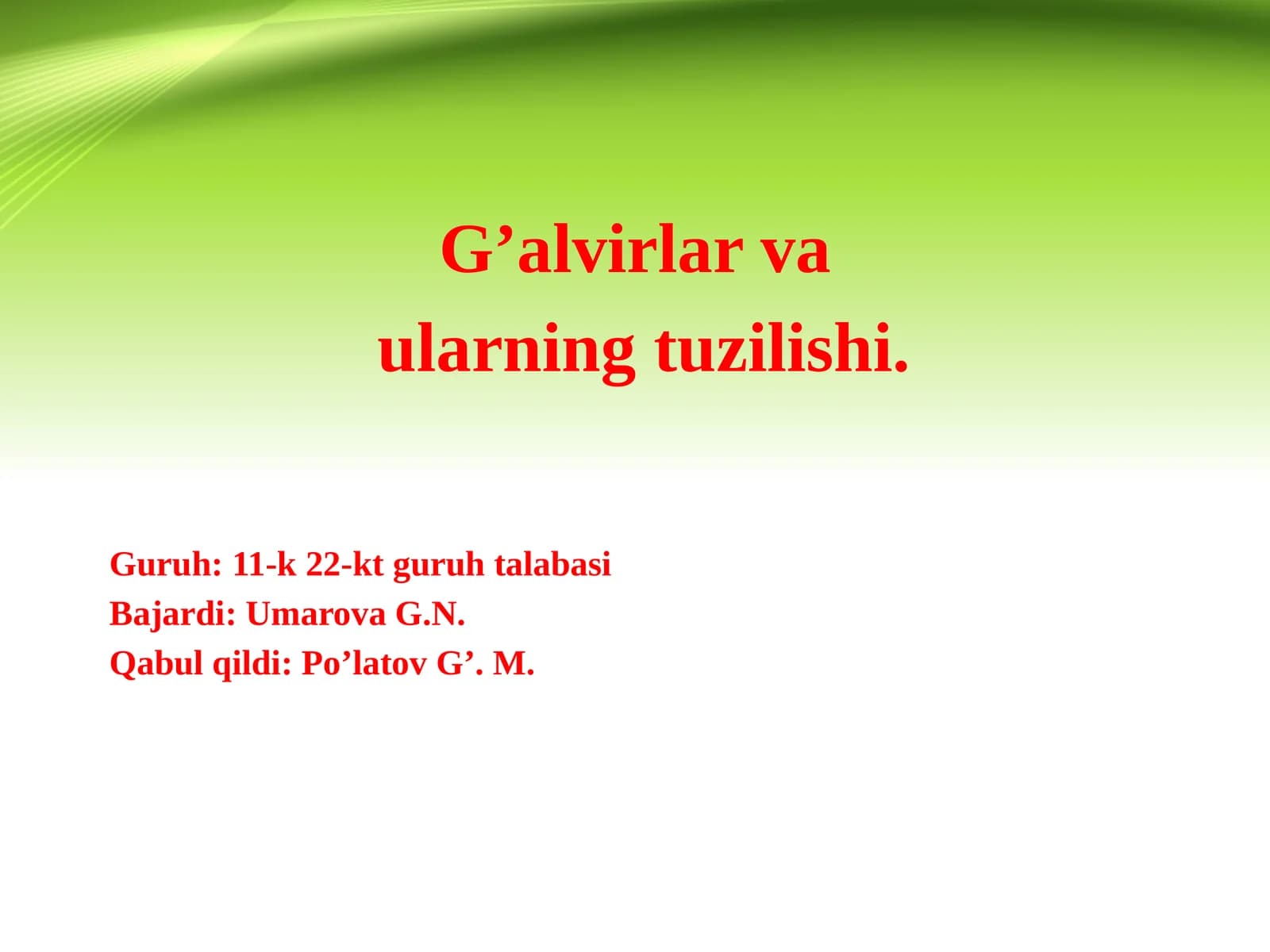 G’alvirlar
