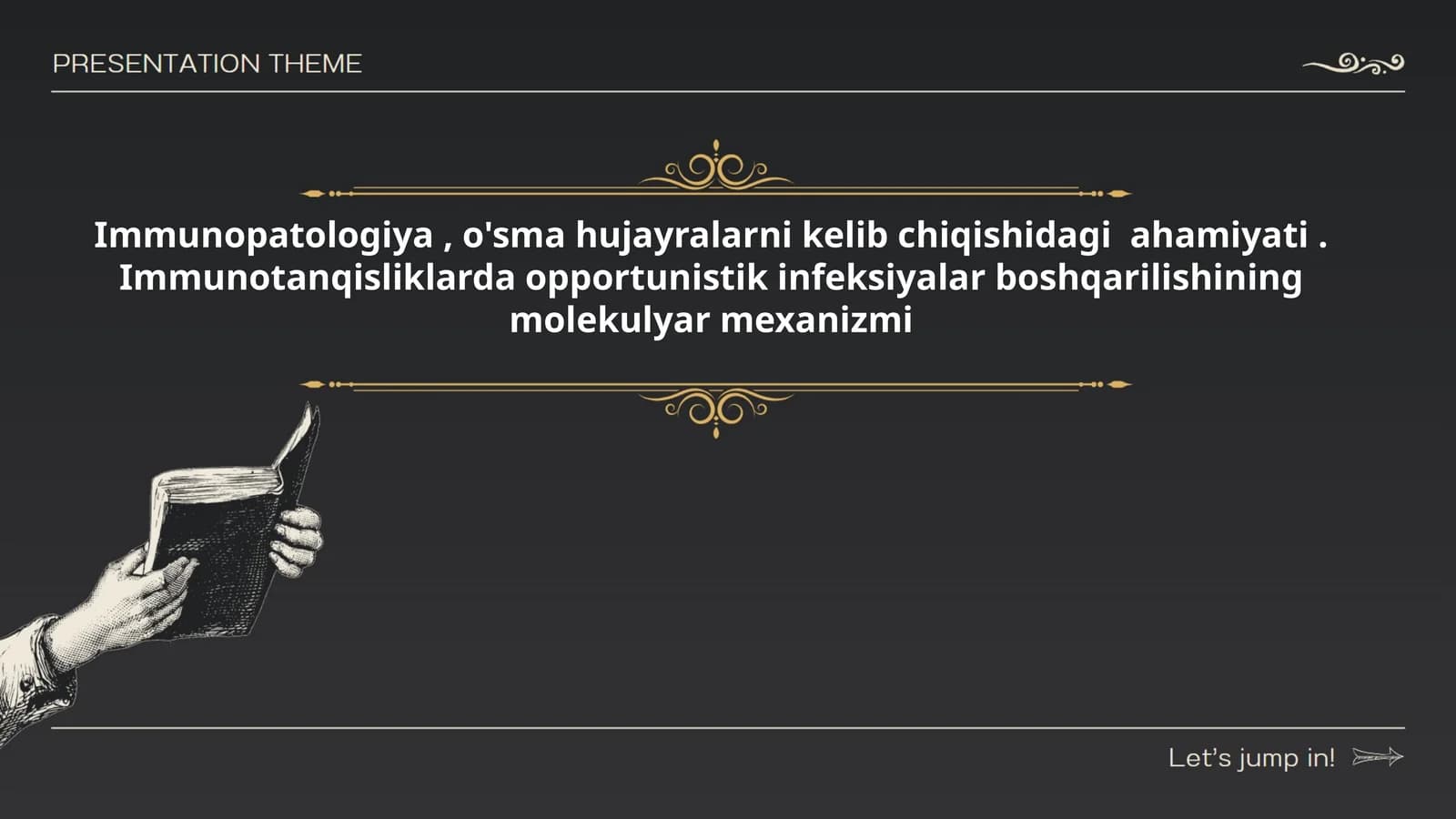Immunopatologiya, o'sma hujayralarni kelib chiqishidagi ahamiyati. Immunotanqisliklarda opportunistik infeksiyalar boshqarilishining molekulyar mexanizmi