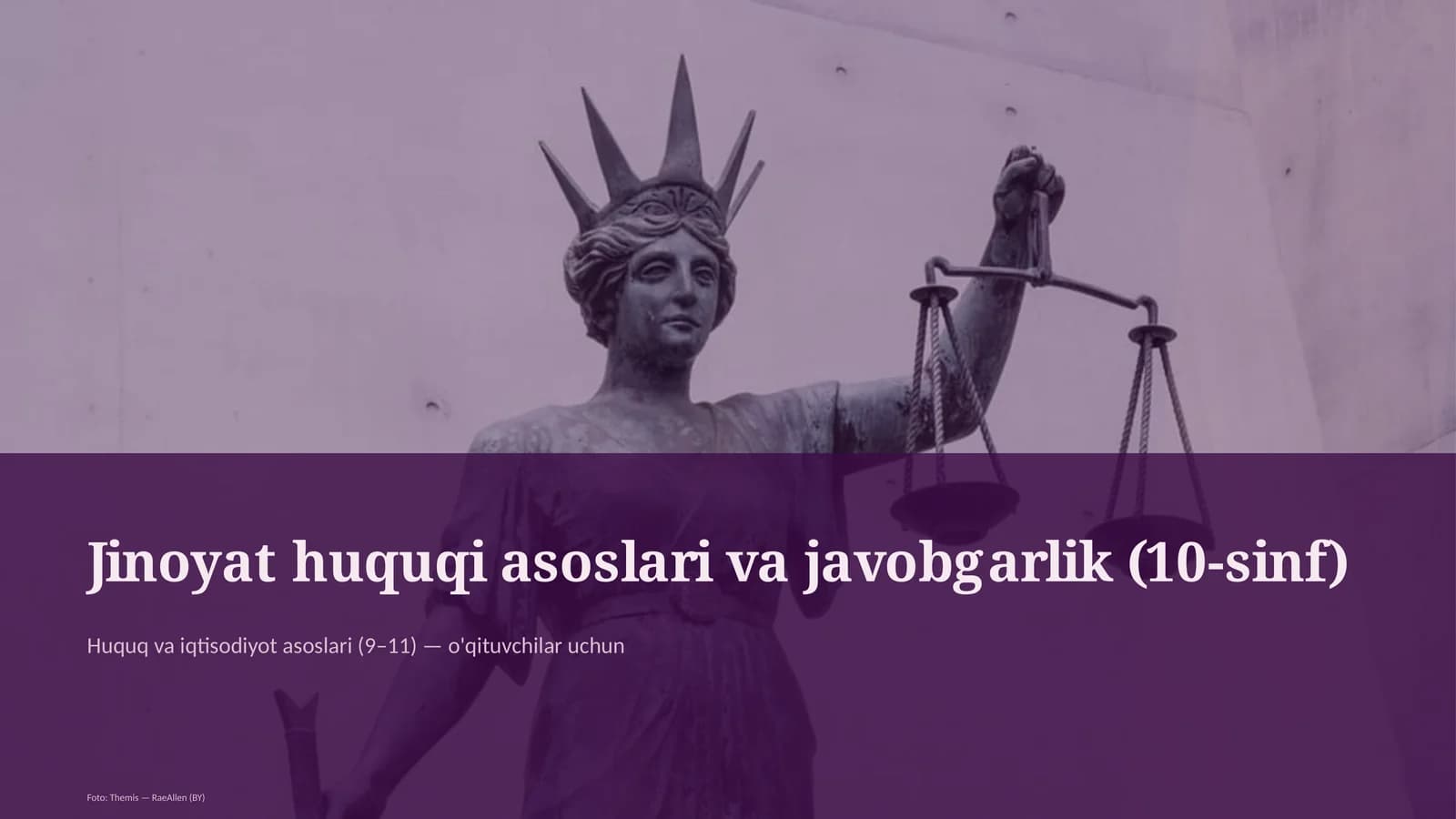 Jinoyat huquqi asoslari va javobgarlik (10-sinf)