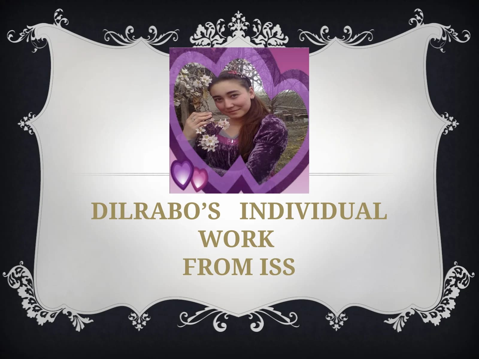 DILRABO’S INDIVIDUAL WORK