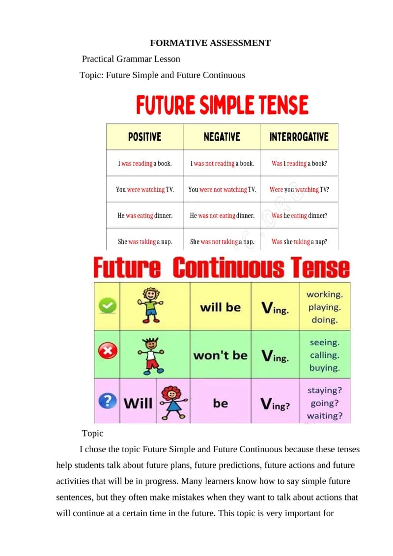 Future Simple and Future Continuous