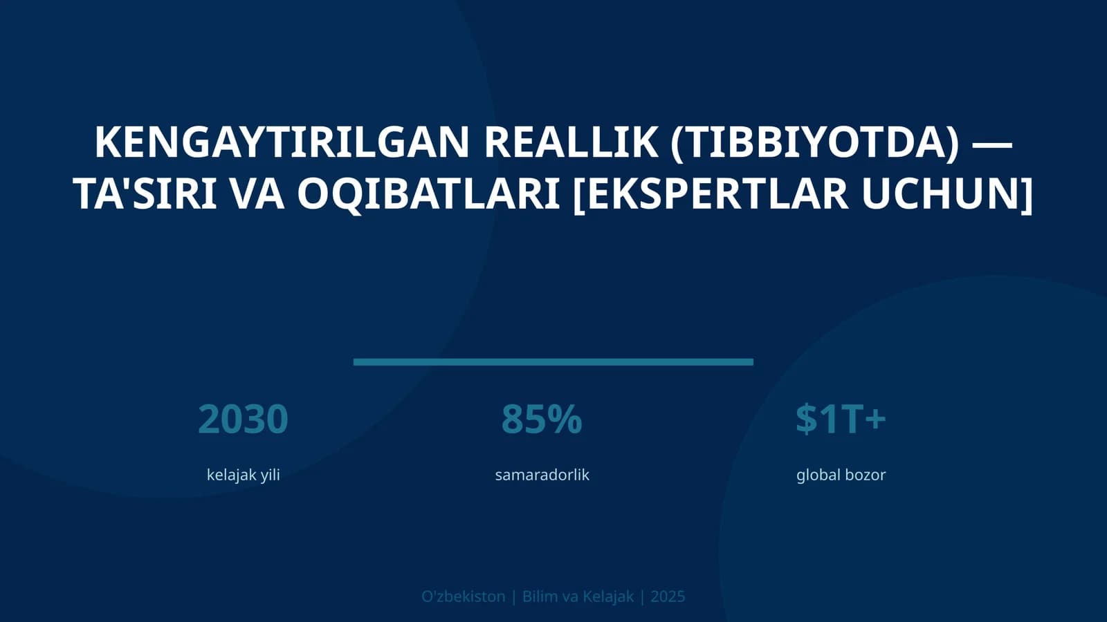 Kengaytirilgan reallik (tibbiyotda) — ta'siri va oqibatlari [ekspertlar uchun]