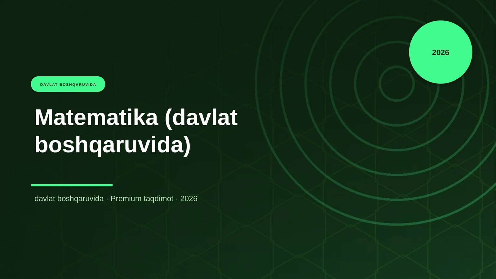 Matematika (davlat boshqaruvida)