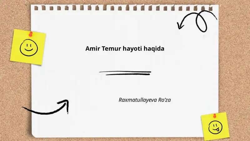 Amir Temur hayoti haqida