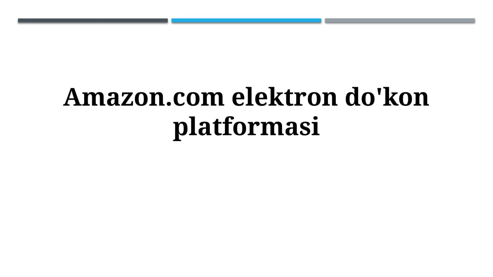 Amazon.com Электрон Дўкони Платформаси