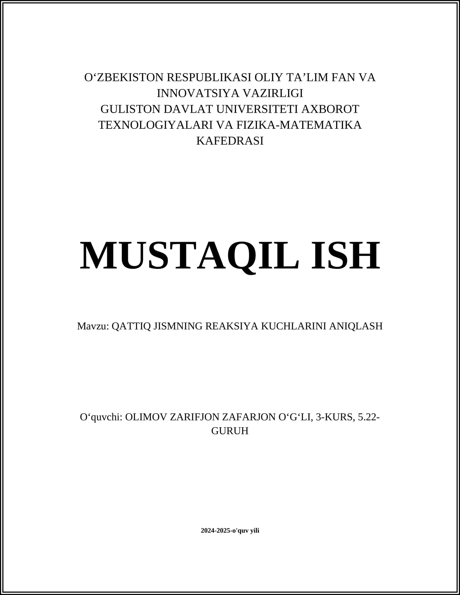 Qattiq jismning deformatsiya turlari