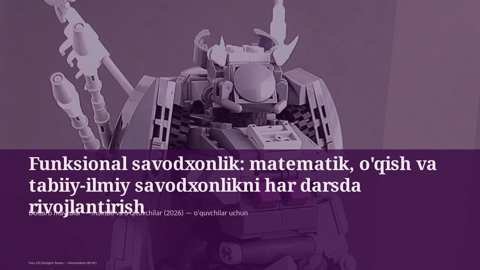 Funktsional savodxonlik: matematik, o'qish va tabiiy-ilmiy savodxonlikni har darsda rivojlantirish