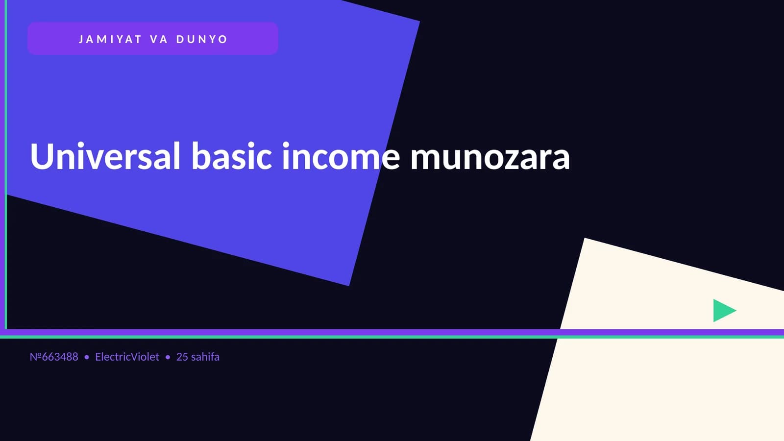 Universal basic income munozara