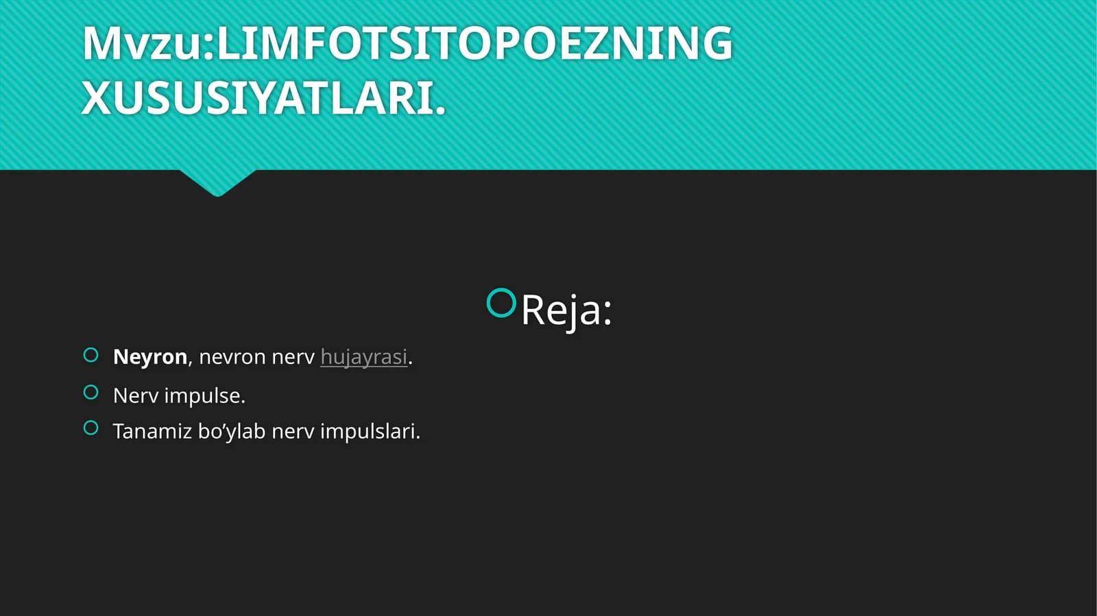 LIMFOTSITOPOEZNING XUSUSIYATLARI