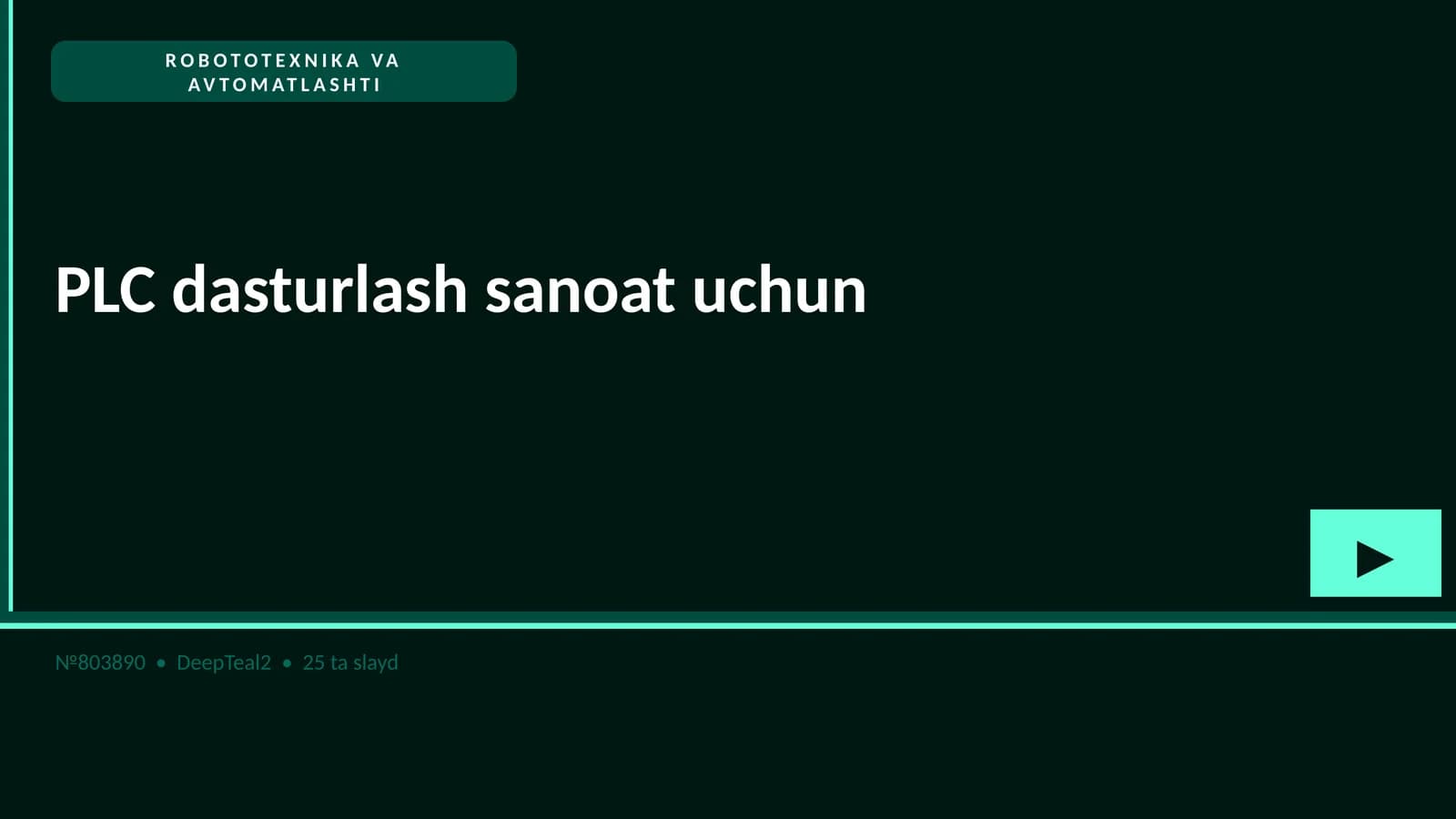 PLC dasturlash sanoat uchun