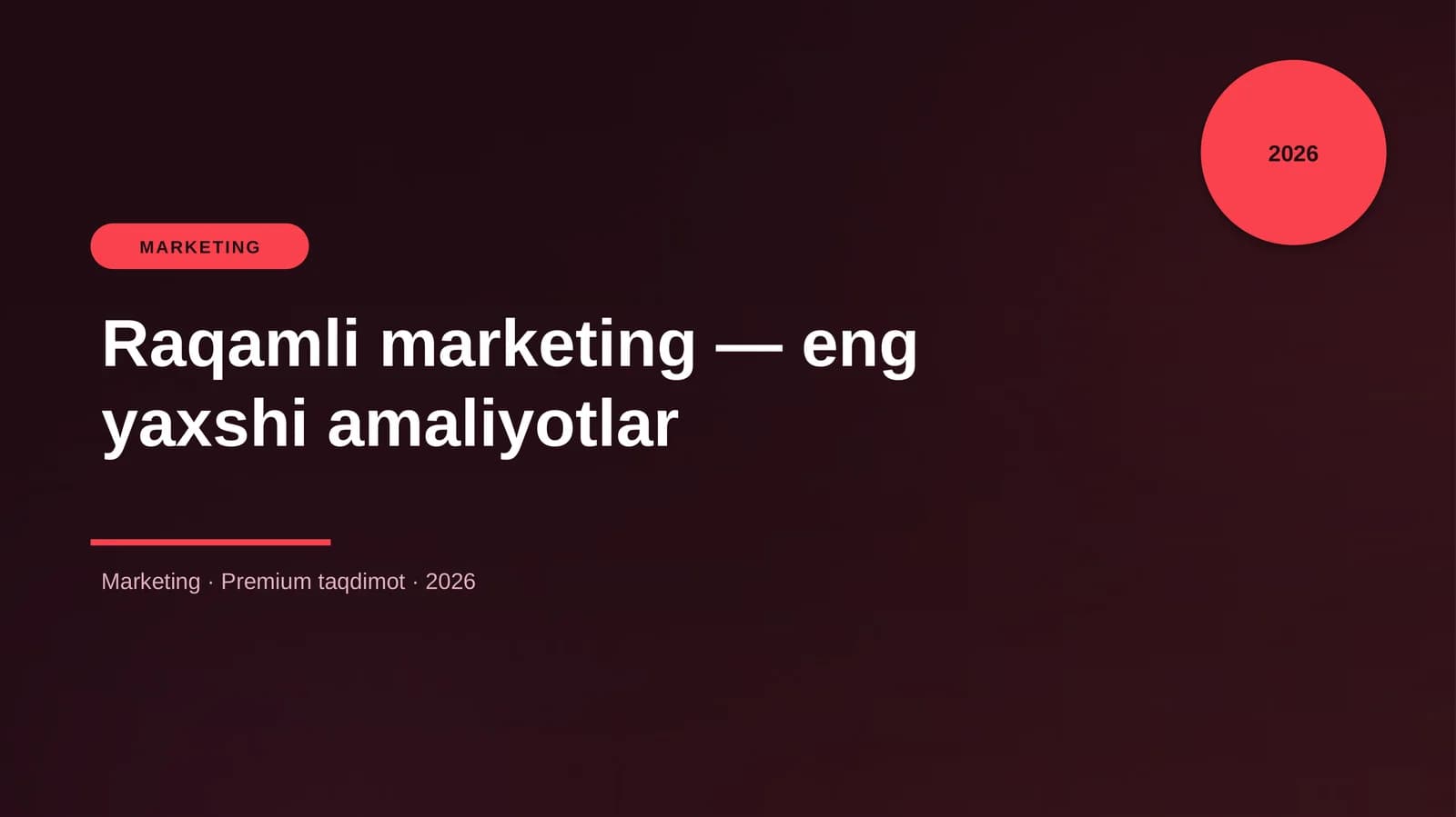 Raqamli marketing — eng yaxshi amaliyotlar