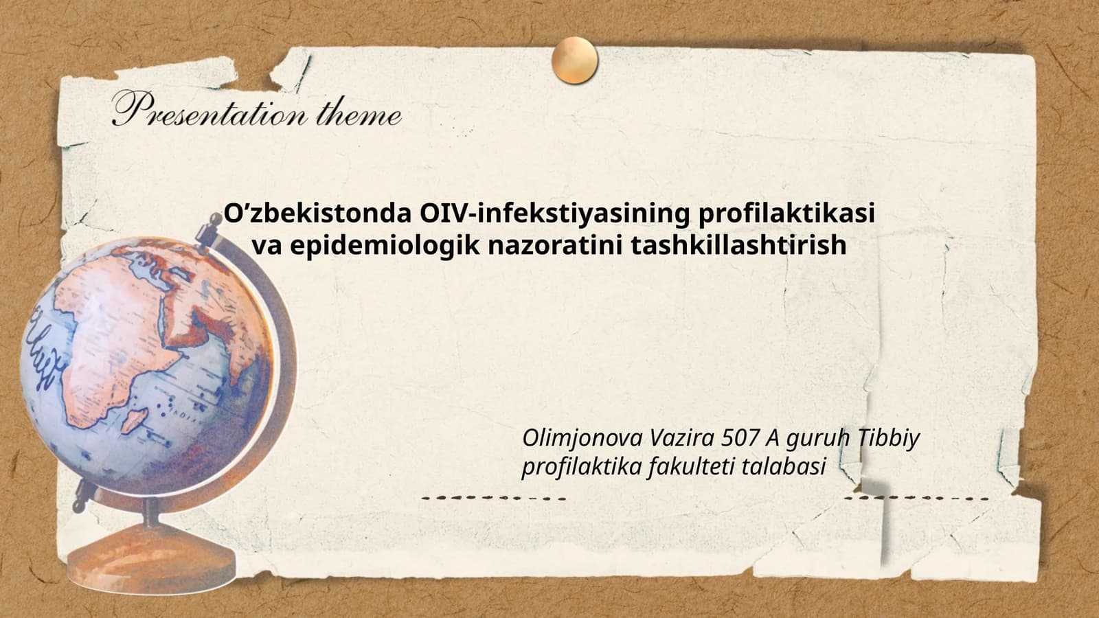 OIV-infeksiyasining profilaktikasi va epidemiologik nazorati
