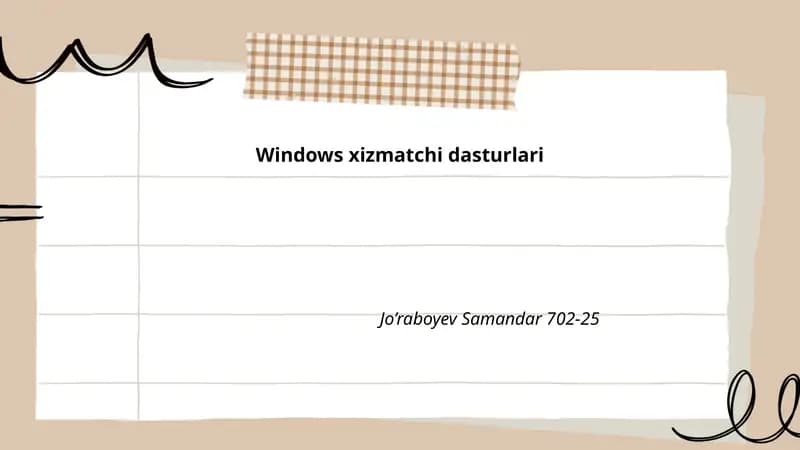 Windows xizmatchi dasturlari