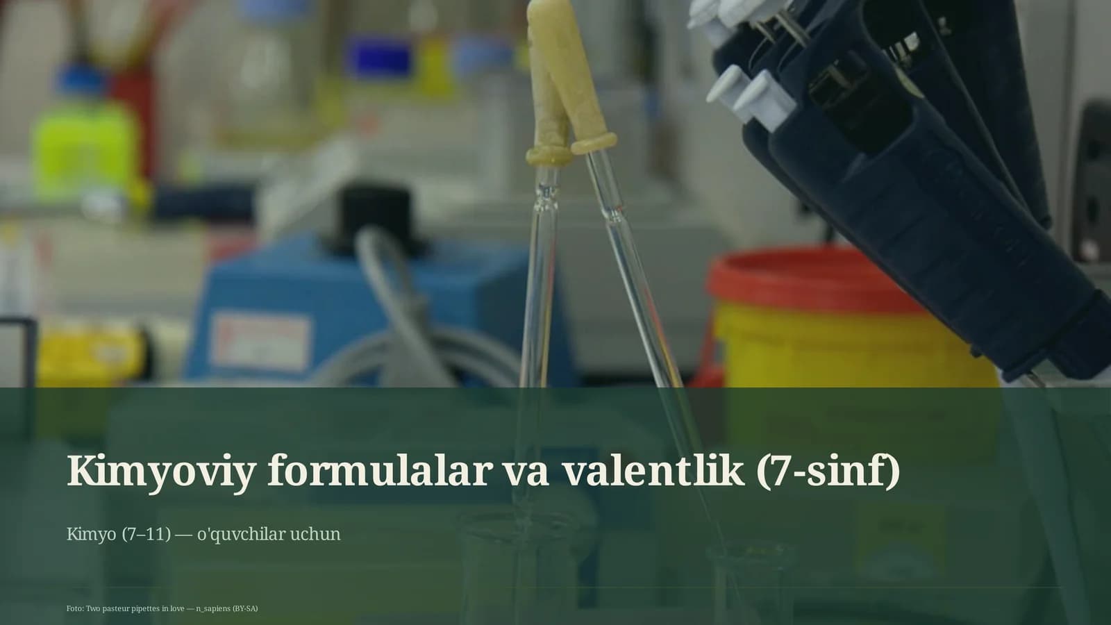 Kimyoviy formulalar va valentlik (7-sinf)