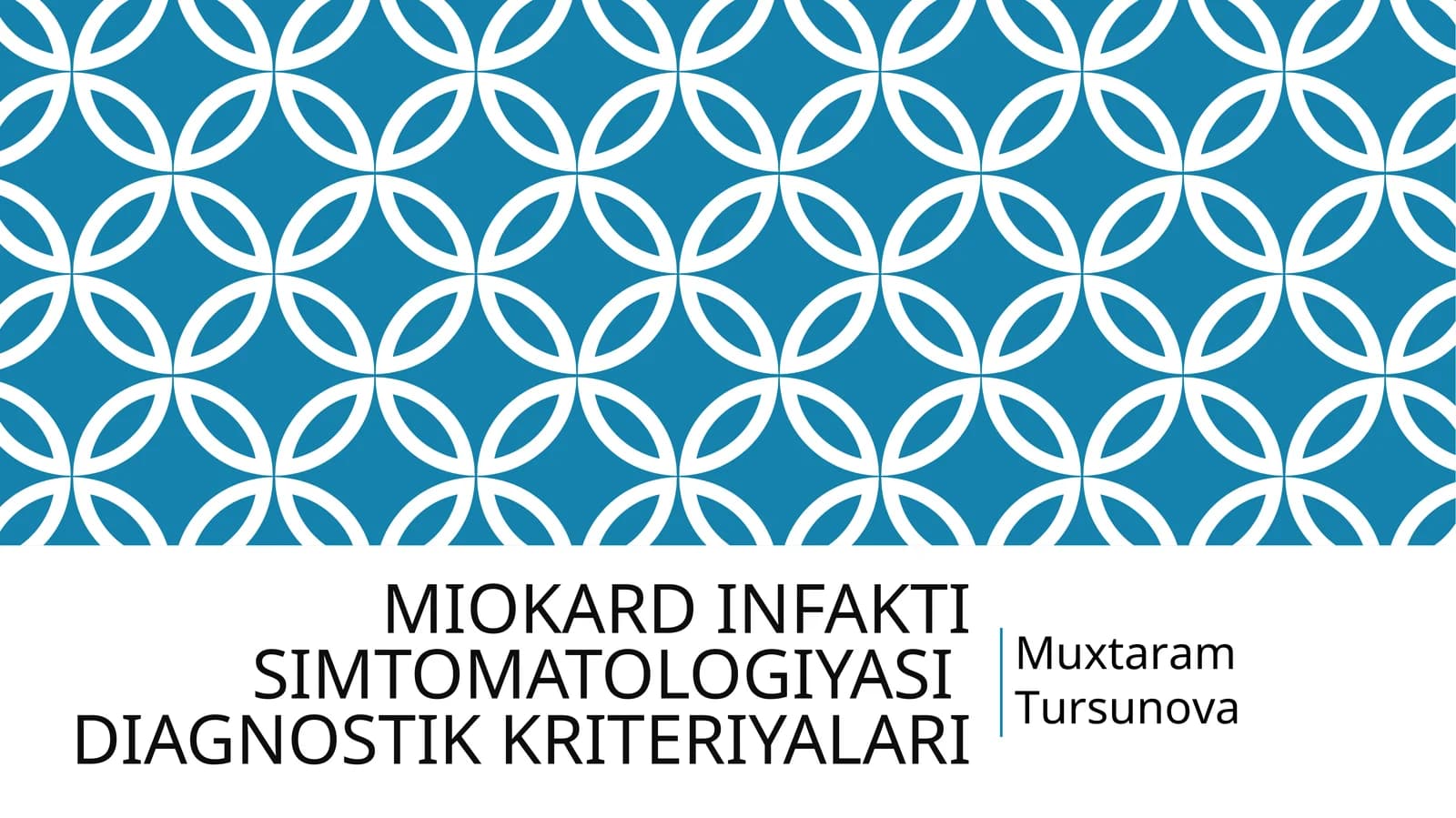 MIOKARD INFAKTI SIMTOMATOLOGIYASI DIAGNOSTIK KRITERIYALARI