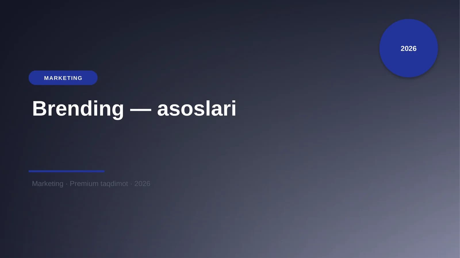 Brending — asoslari