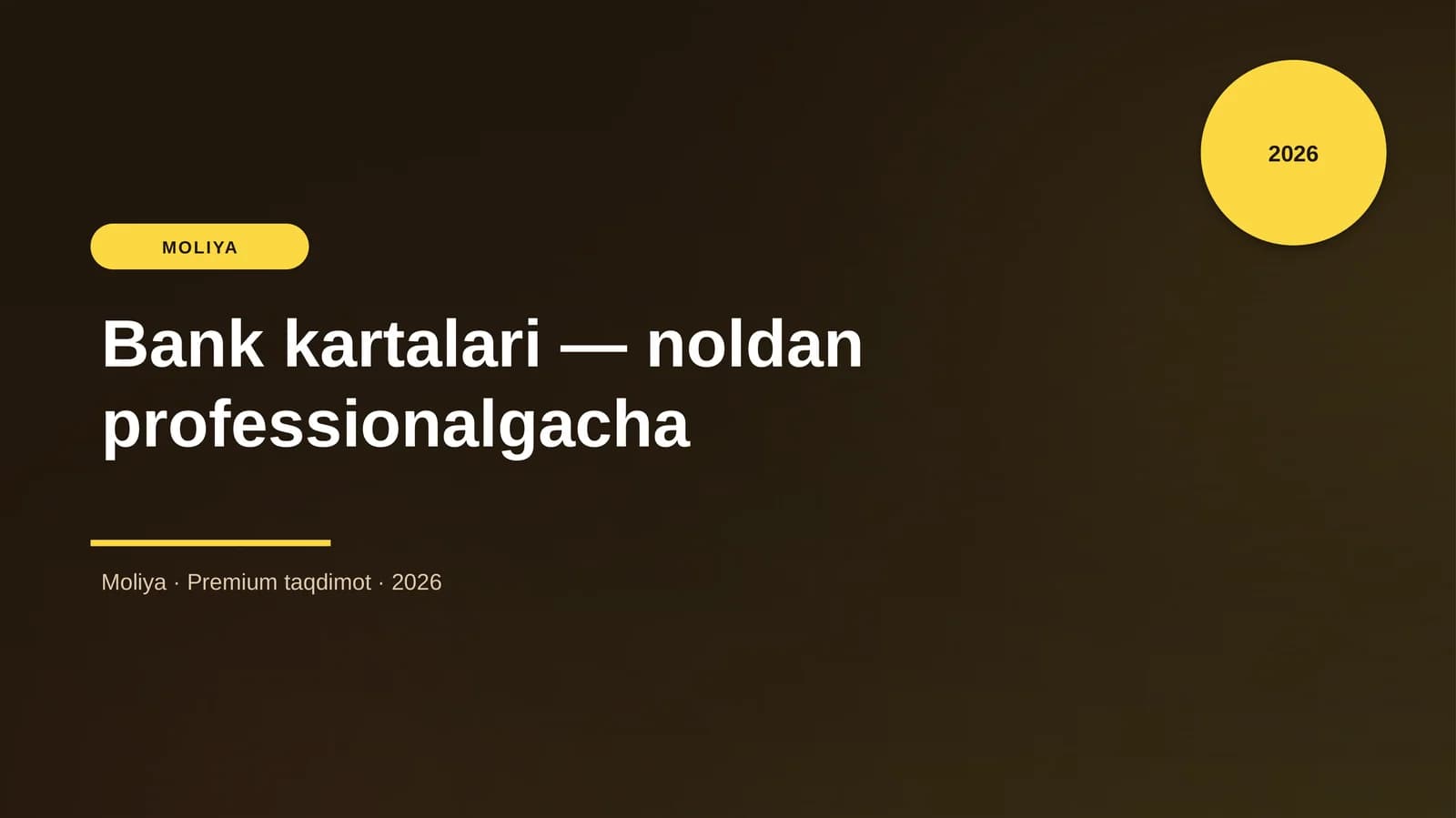 Bank kartalari — noldan professionalgacha