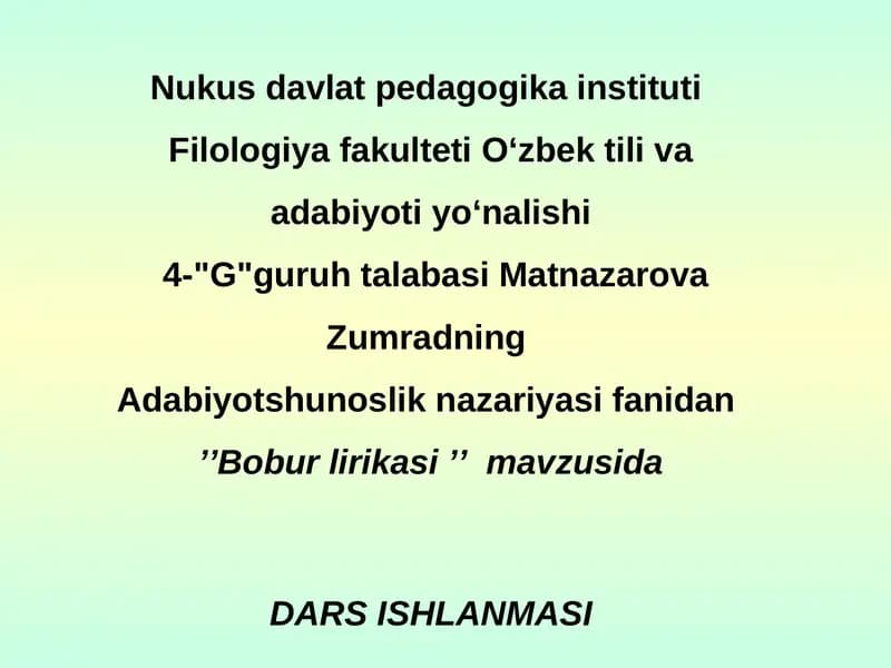 DARSISHLANMASI