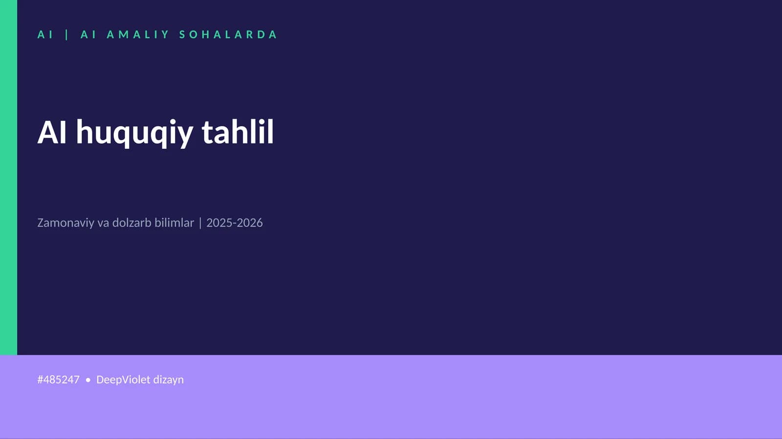 AI huquqiy tahlil